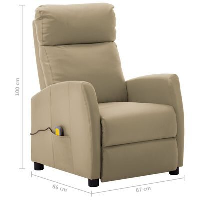 Elektrisk massagefåtölj cappuccino