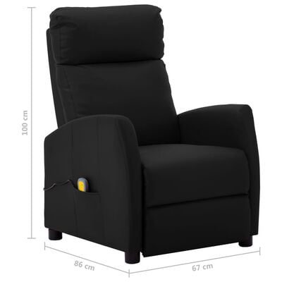 Elektrisk massagefåtölj svart
