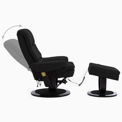 Massagefåtölj svart 3